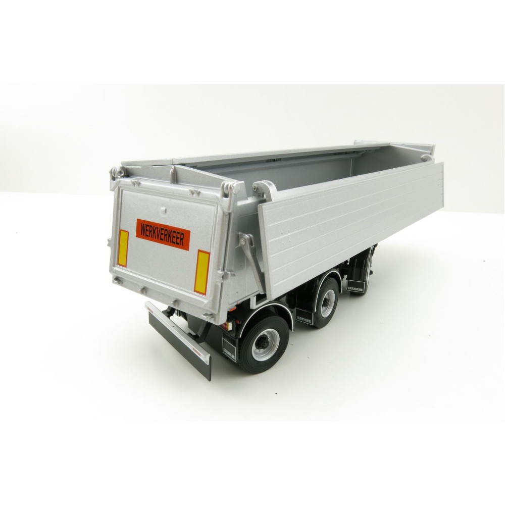 WSI 03-1003 - Bulthuis Asphalt and Sand 3-Axle Alu Kipper Steerable Trailer - Scale 1:50