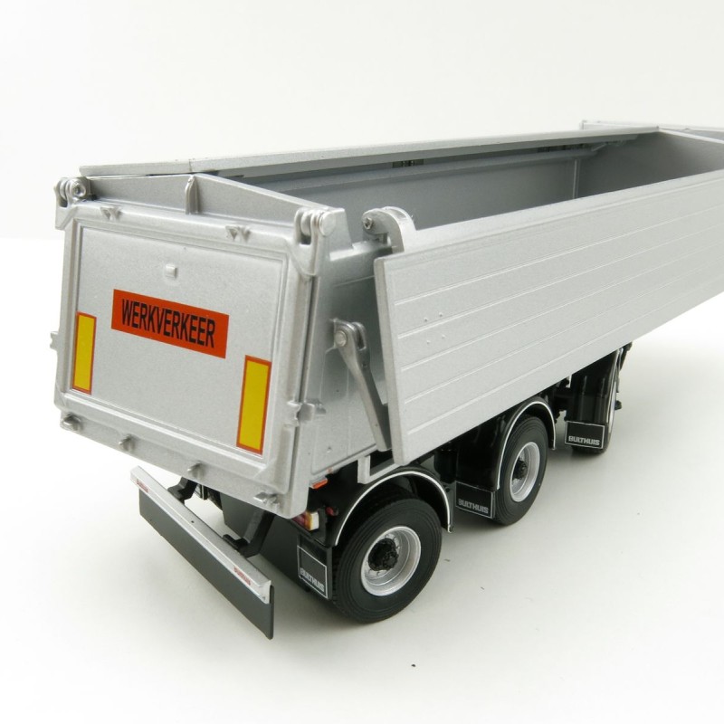WSI 03-1003 - Bulthuis Asphalt and Sand 3-Axle Alu Kipper Steerable Trailer - Scale 1:50