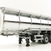 WSI 03-1006 - Hobur Tri Axle Petrol Tanker Trailer White Silver - Scale 1:50