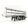 WSI 03-1006 - Hobur Tri Axle Petrol Tanker Trailer White Silver - Scale 1:50