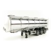 WSI 03-1006 - Hobur Tri Axle Petrol Tanker Trailer White Silver - Scale 1:50
