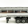 WSI 03-1006 - Hobur Tri Axle Petrol Tanker Trailer White Silver - Scale 1:50