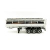 WSI 03-1006 - Hobur Tri Axle Petrol Tanker Trailer White Silver - Scale 1:50