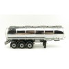 WSI 03-1006 - Hobur Tri Axle Petrol Tanker Trailer White Silver - Scale 1:50