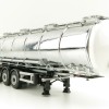WSI 03-1006 - Hobur Tri Axle Petrol Tanker Trailer White Silver - Scale 1:50