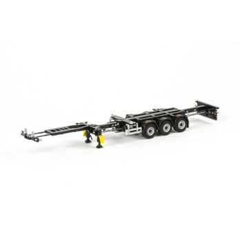 WSI 03-1010 3-Axle Container Chassis Trailer - White Line - Scale 1:50