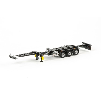WSI 03-1010 3-Axle Container Chassis Trailer - White Line - Scale 1:50
