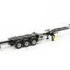 WSI 03-1010 3-Axle Container Chassis Trailer - White Line - Scale 1:50