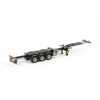 WSI 03-1010 3-Axle Container Chassis Trailer - White Line - Scale 1:50