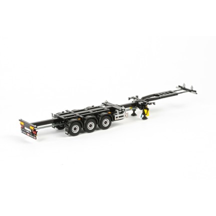 WSI 03-1010 3-Axle Container Chassis Trailer - White Line - Scale 1:50