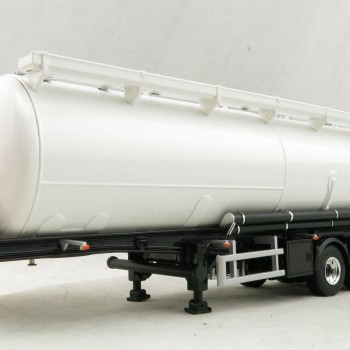 WSI 03-1011 - Tri Axle Bulk Tanker Power Tipper Trailer White - Scale 1:50 