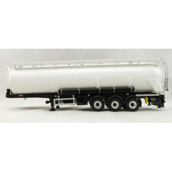 WSI 03-1011 - Tri Axle Bulk Tanker Power Tipper Trailer White - Scale 1:50 