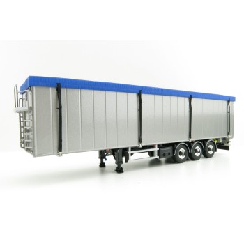 WSI 03-1067 - Bulthuis Cargo Floor Trailer 3 axle Silver - Scale 1:50