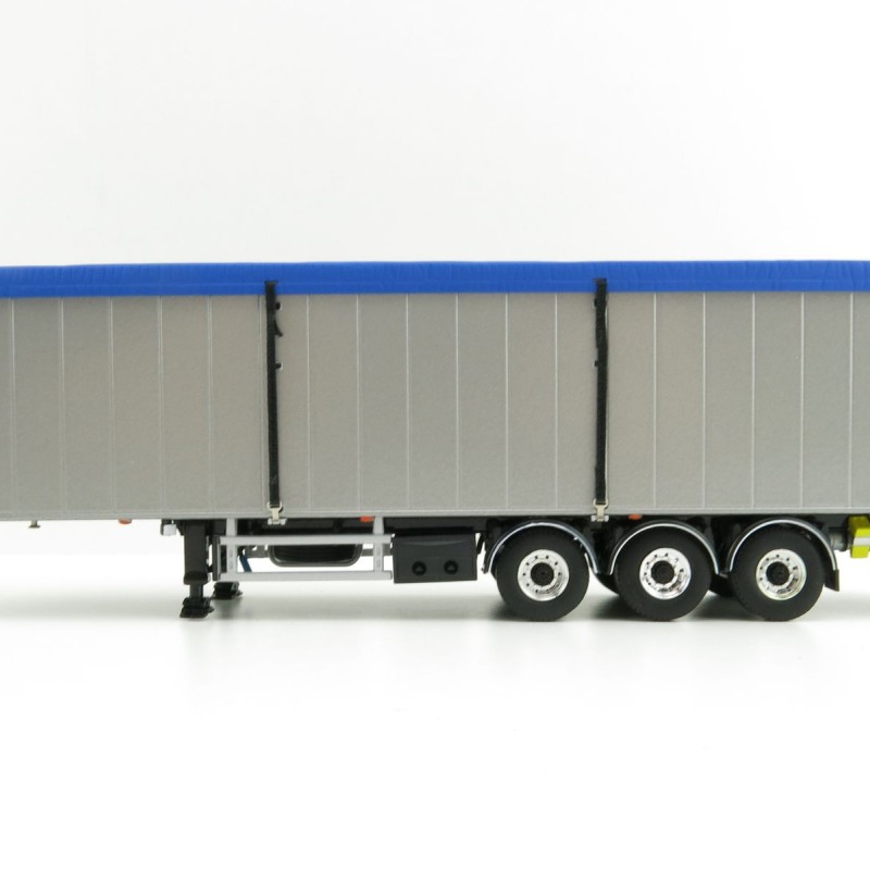 WSI 03-1067 - Bulthuis Cargo Floor Trailer 3 axle Silver - Scale 1:50