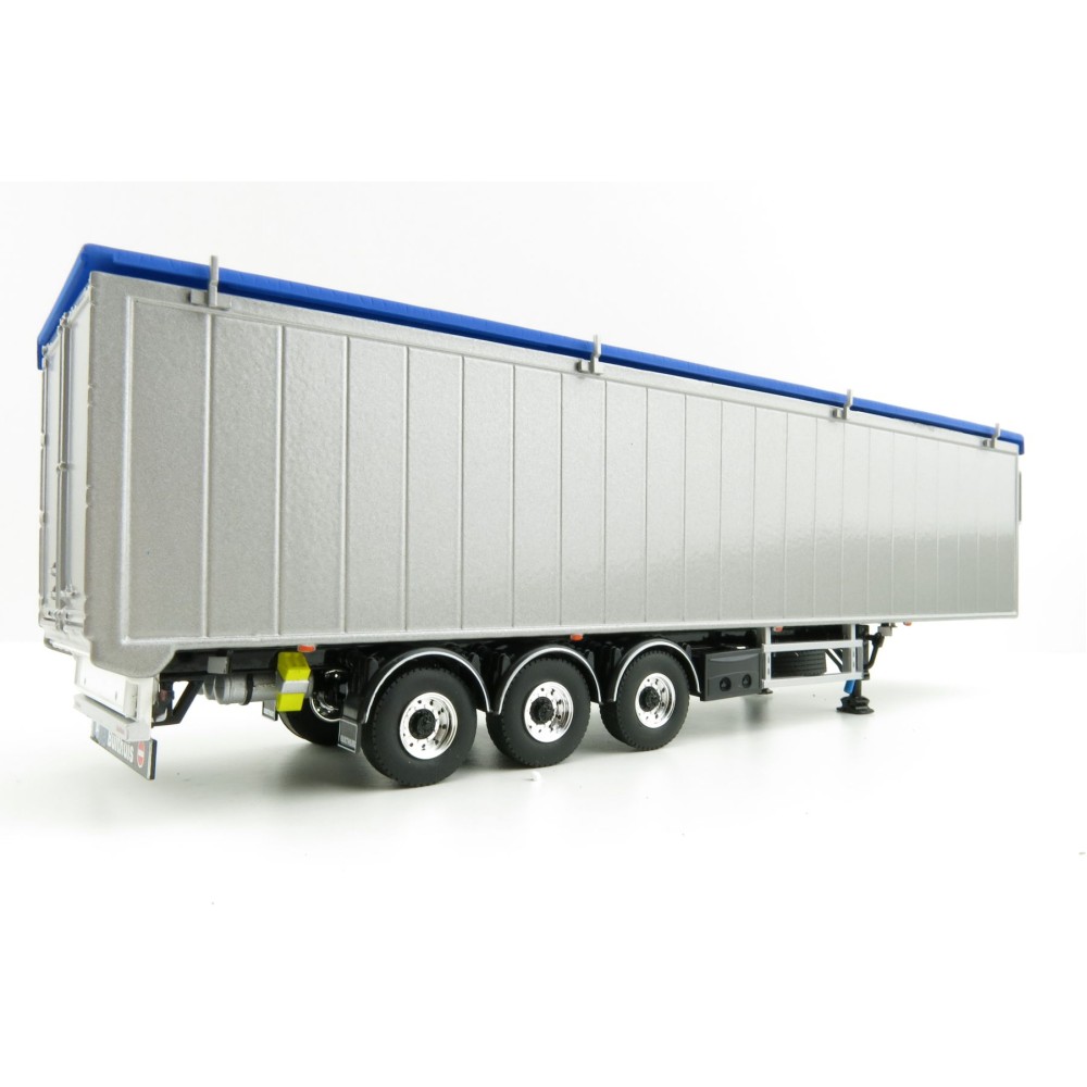 WSI 03-1067 - Bulthuis Cargo Floor Trailer 3 axle Silver - Scale 1:50