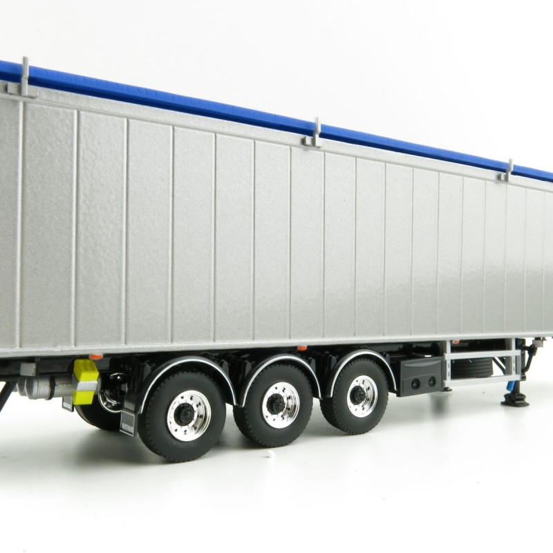 WSI 03-1067 - Bulthuis Cargo Floor Trailer 3 axle Silver - Scale 1:50
