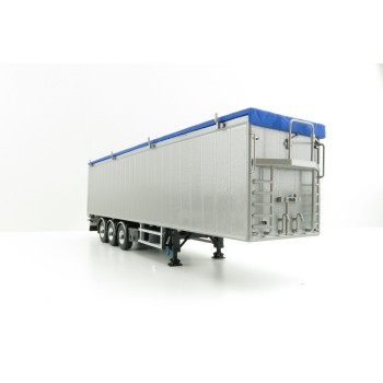 WSI 03-1067 - Bulthuis Cargo Floor Trailer 3 axle Silver - Scale 1:50