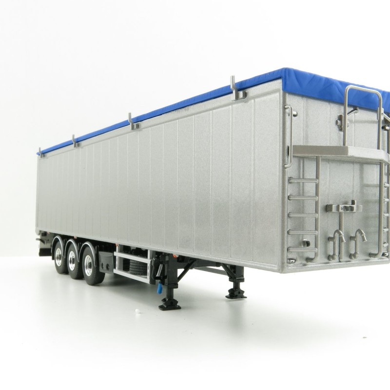 WSI 03-1067 - Bulthuis Cargo Floor Trailer 3 axle Silver - Scale 1:50