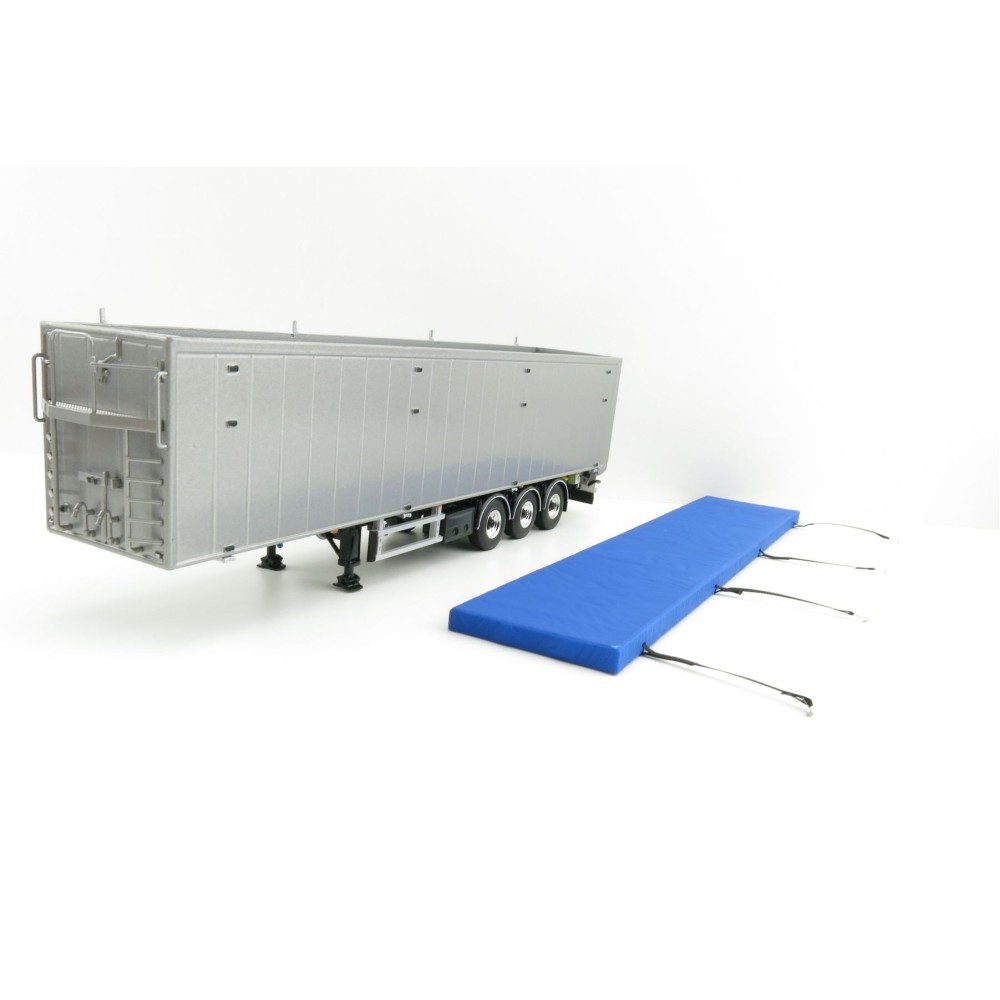 WSI 03-1067 - Bulthuis Cargo Floor Trailer 3 axle Silver - Scale 1:50