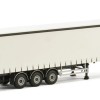 WSI 03-1068 - Curtainside Trailer 3 axle White - Scale 1:50