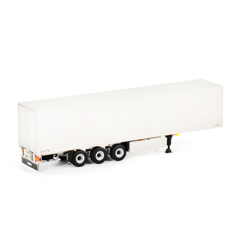 WSI 03-1072 Schmitz Cargobull 3 axle Box Trailer White - Scale 1:50