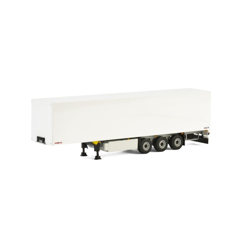 WSI 03-1072 Schmitz Cargobull 3 axle Box Trailer White - Scale 1:50