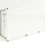 WSI 03-2033 20ft Shipping Container White - Scale 1:50