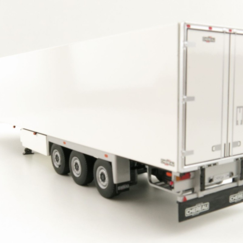 WSI 03-2036 3-Axle Chereau Refrigerated Trailer White - Scale 1:50
