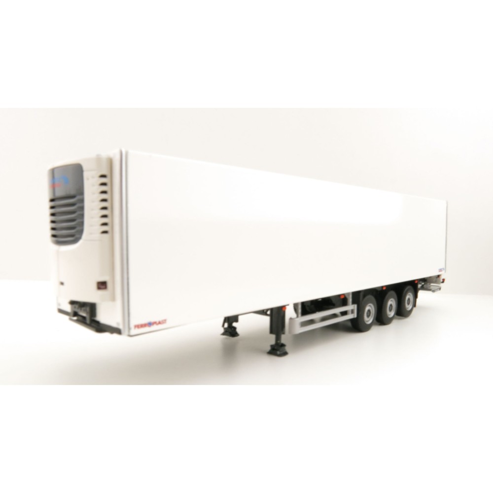 WSI 03-2037 3-Axle Schmitz Cargobull Refrigerated Trailer White - Scale 1:50