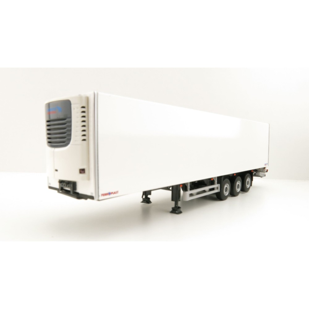 WSI 03-2037 3-Axle Schmitz Cargobull Refrigerated Trailer White - Scale 1:50