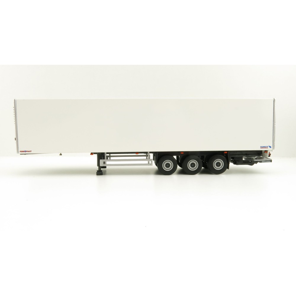 WSI 03-2037 3-Axle Schmitz Cargobull Refrigerated Trailer White - Scale 1:50