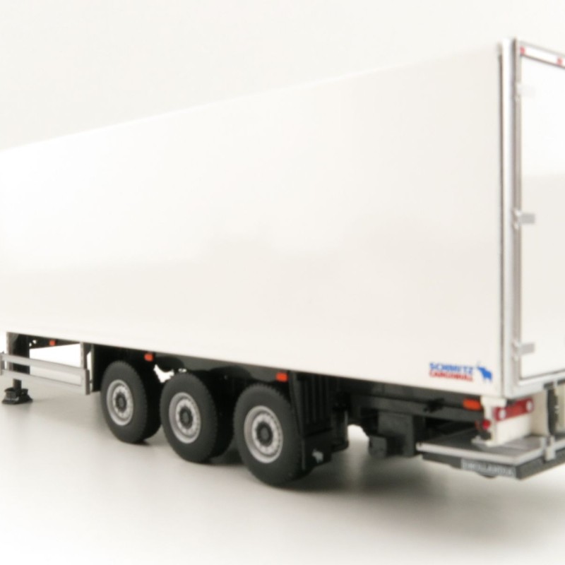WSI 03-2037 3-Axle Schmitz Cargobull Refrigerated Trailer White - Scale 1:50