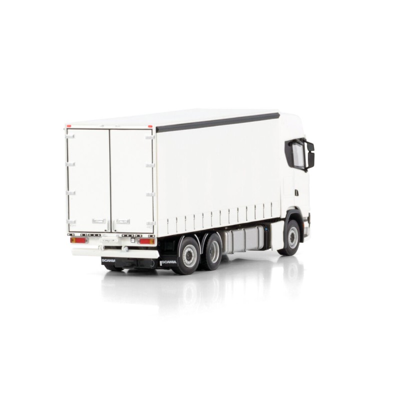 WSI 03-2052 - Scania S Highline CS20H 6x2 Tag Axle Rigid Curtainside Truck White - Scale 1:50