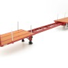WSI 04-1137 - Dennison 3-axle Flat Top Extendable Trailer - Red - Scale 1:50