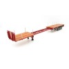 WSI 04-1137 - Dennison 3-axle Flat Top Extendable Trailer - Red - Scale 1:50