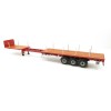 WSI 04-1137 - Dennison 3-axle Flat Top Extendable Trailer - Red - Scale 1:50