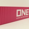 WSI 04-2137 40 FT Shipping Container ONE Ocean Express  - Scale 1:50
