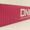 WSI 04-2137 40 FT Shipping Container ONE Ocean Express  - Scale 1:50