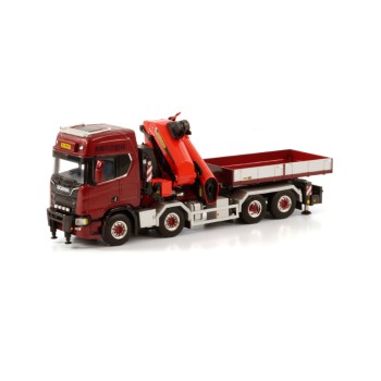 WSI 04-2140 Scania R Highline CR20H 8x4 Truck Swap Body with Palfinger PK 165.002 TECH7 Crane + JIB - Scale 1:50