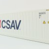 WSI 04-2197 CSAV Seaco 40 ft Reefer Carrier Shipping Container - Scale 1:50