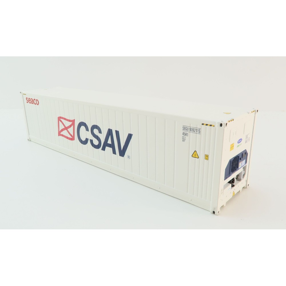 WSI 04-2197 CSAV Seaco 40 ft Reefer Carrier Shipping Container - Scale 1:50