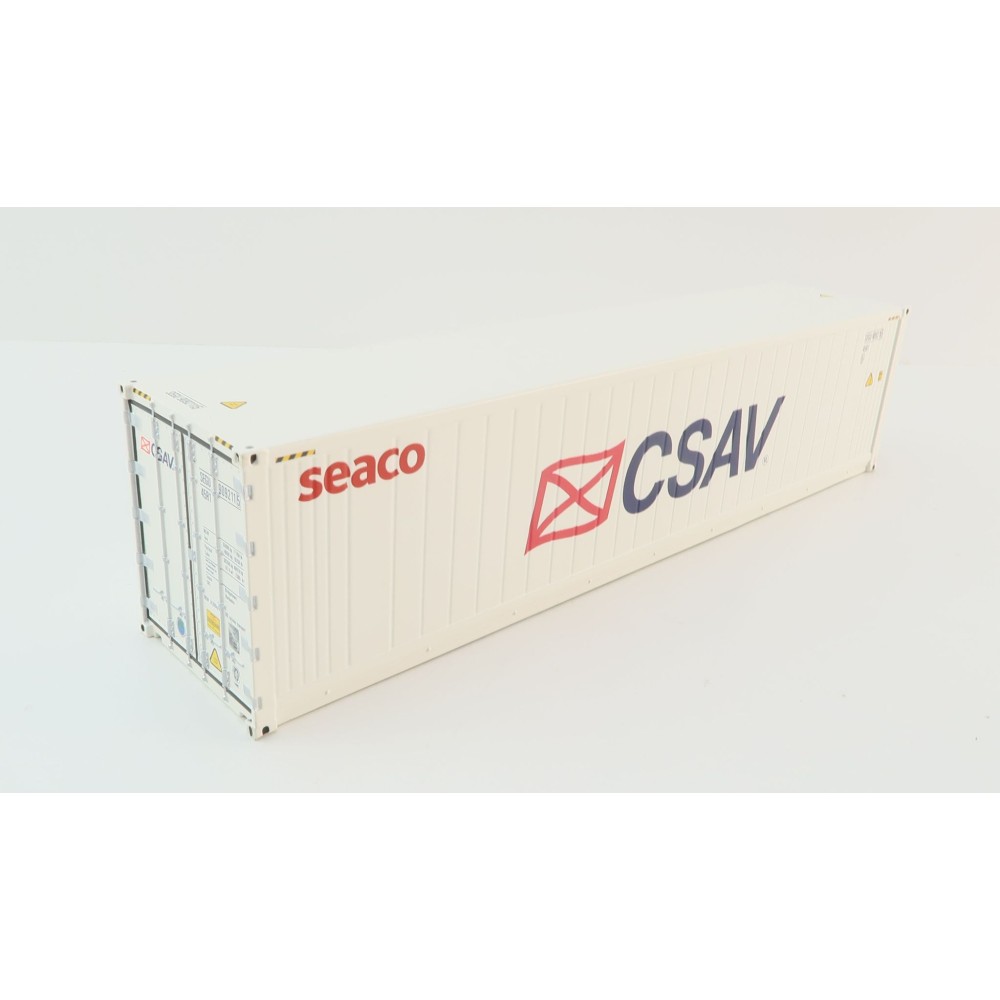 WSI 04-2197 CSAV Seaco 40 ft Reefer Carrier Shipping Container - Scale 1:50