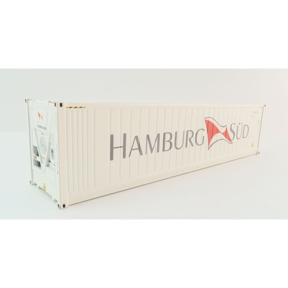 WSI 04-2198 Hamburg Sud 40 ft Reefer Thermoking Shipping Container - Scale 1:50