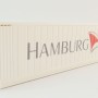 WSI 04-2198 Hamburg Sud 40 ft Reefer Thermoking Shipping Container - Scale 1:50