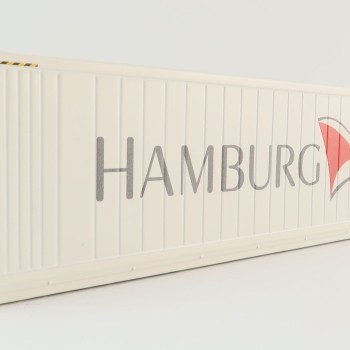 WSI 04-2198 Hamburg Sud 40 ft Reefer Thermoking Shipping Container - Scale 1:50