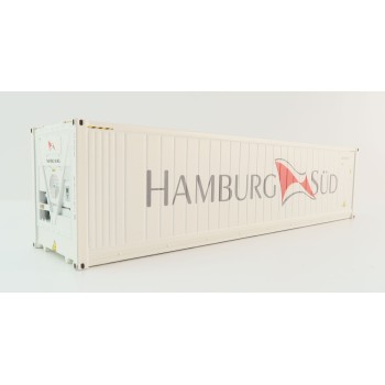 WSI 04-2198 Hamburg Sud 40 ft Reefer Thermoking Shipping Container - Scale 1:50