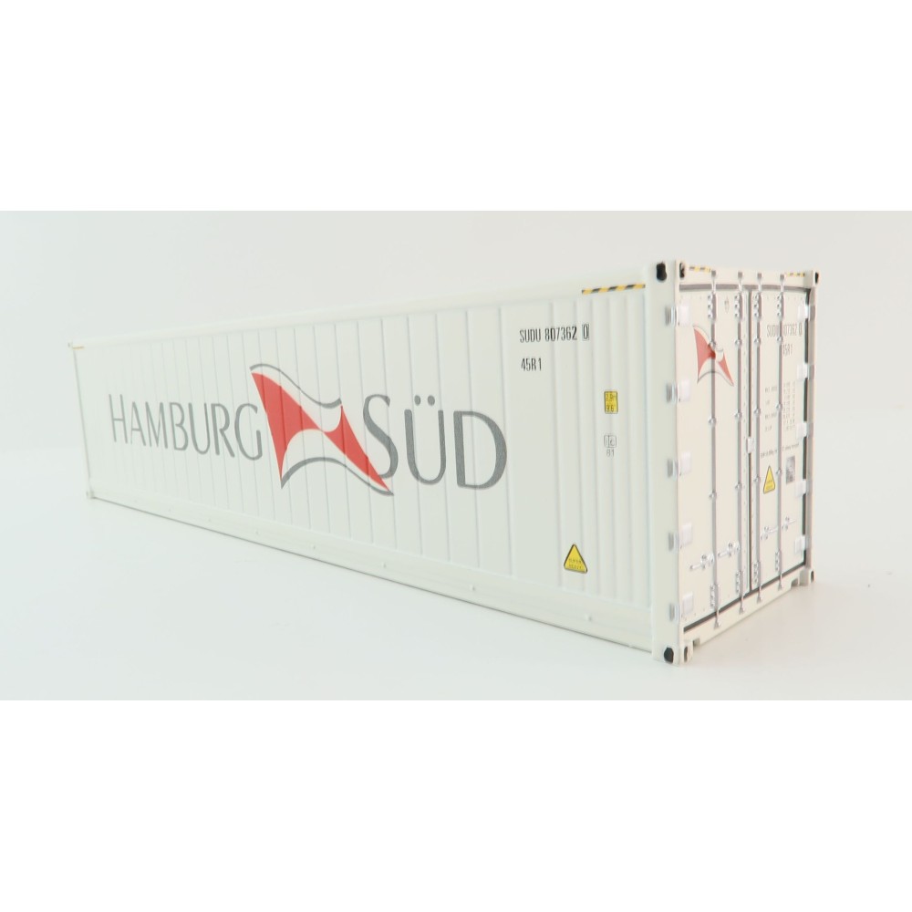 WSI 04-2198 Hamburg Sud 40 ft Reefer Thermoking Shipping Container - Scale 1:50