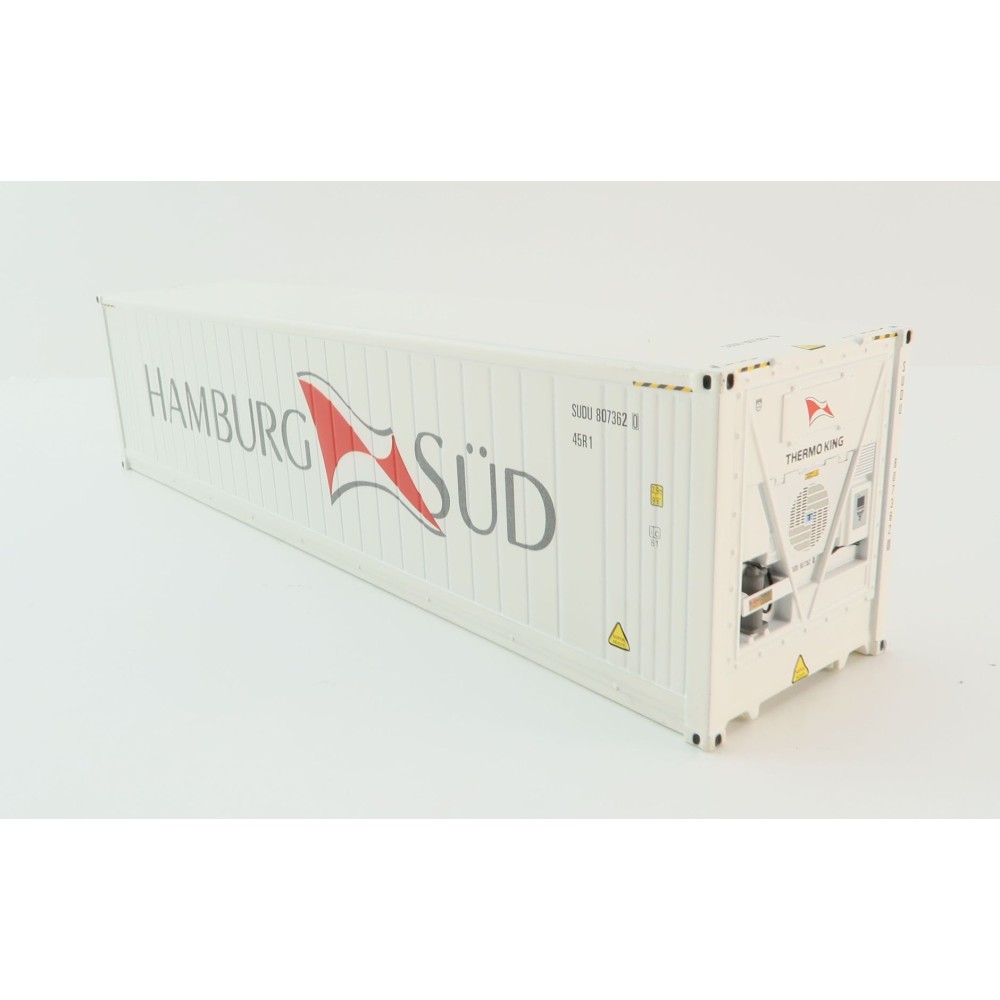 WSI 04-2198 Hamburg Sud 40 ft Reefer Thermoking Shipping Container - Scale 1:50