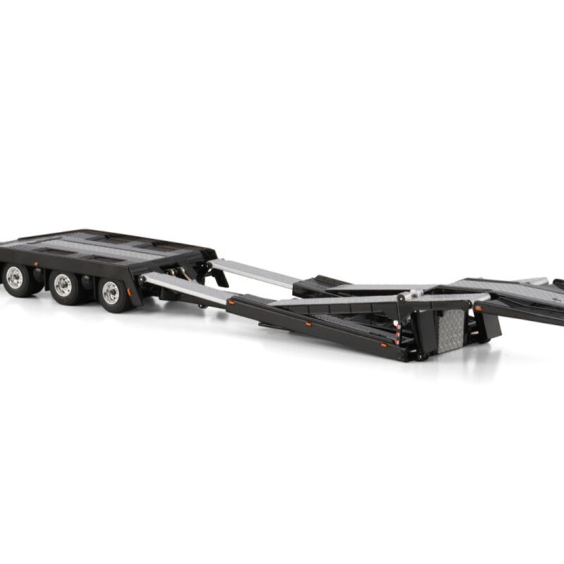 WSI 04-2231 Estepe Extendable Truck Transporter 3 axle Black - Scale 1:50