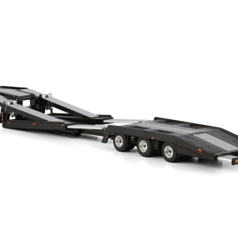 WSI 04-2231 Estepe Extendable Truck Transporter 3 axle Black - Scale 1:50